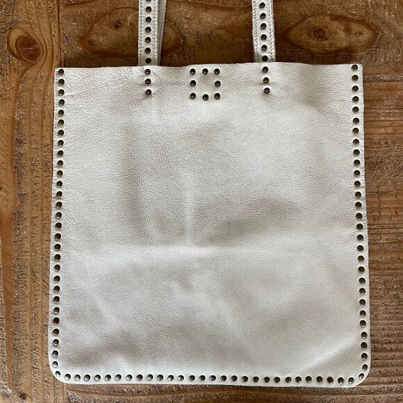 Latico White Studded leather handbag, tote, crossbody, shoulder - Picture 2 of 9